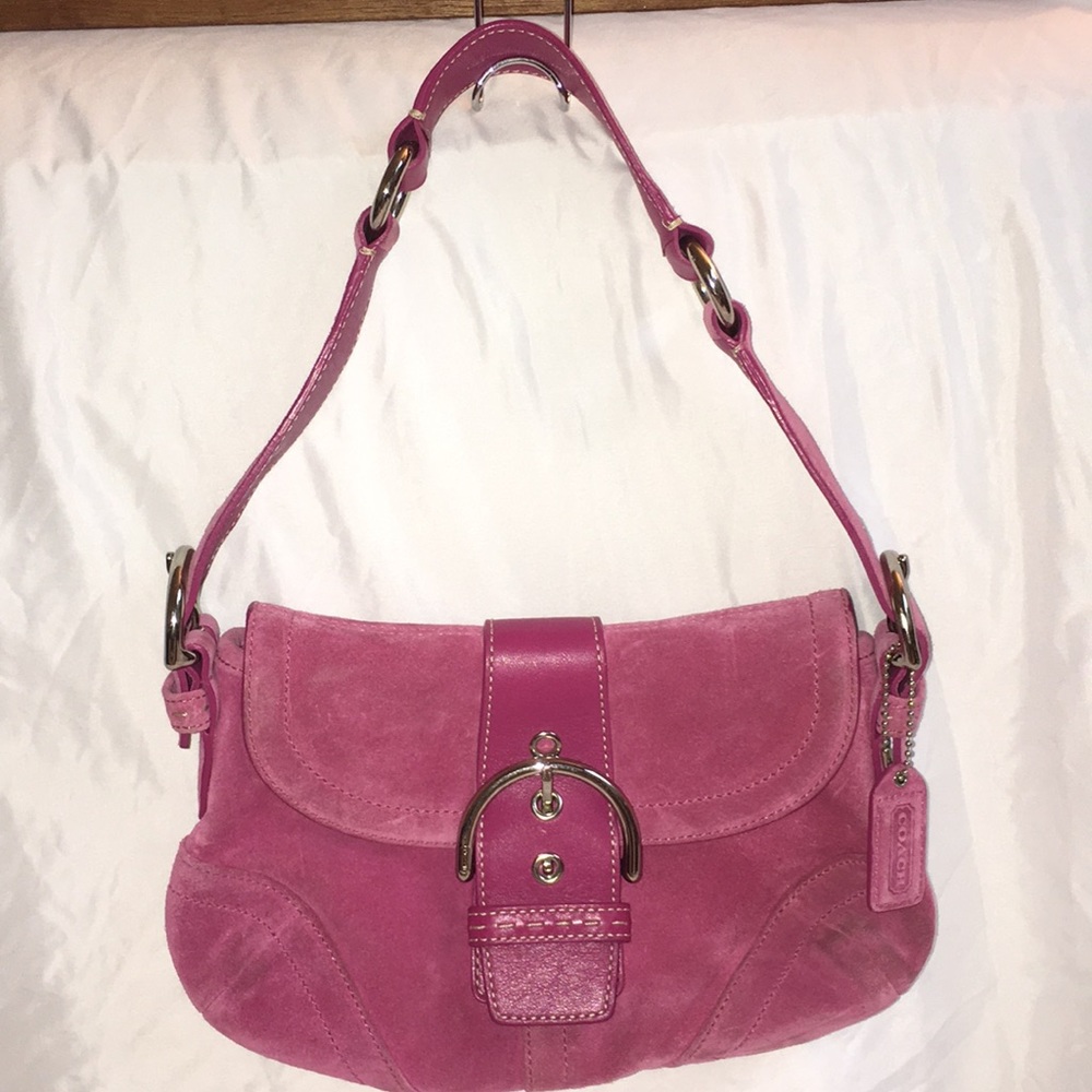Vintage Coach suede purse